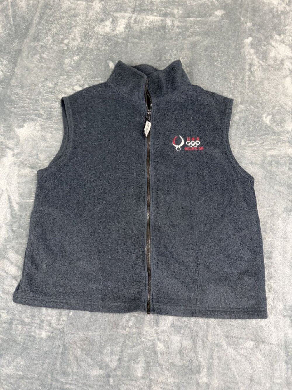 Team USA Beijing 2008 Olympic Navy Fleece Vest Zip-Up Sleeveless L